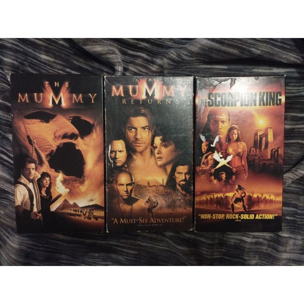 The Mummy (1999), The Mummy Returns (2001), & The Scorpion King(2002) - VHS Lot